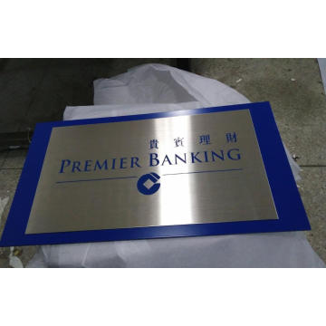 Metal Plate Stainless Steel Silkscreen Advertising Sign